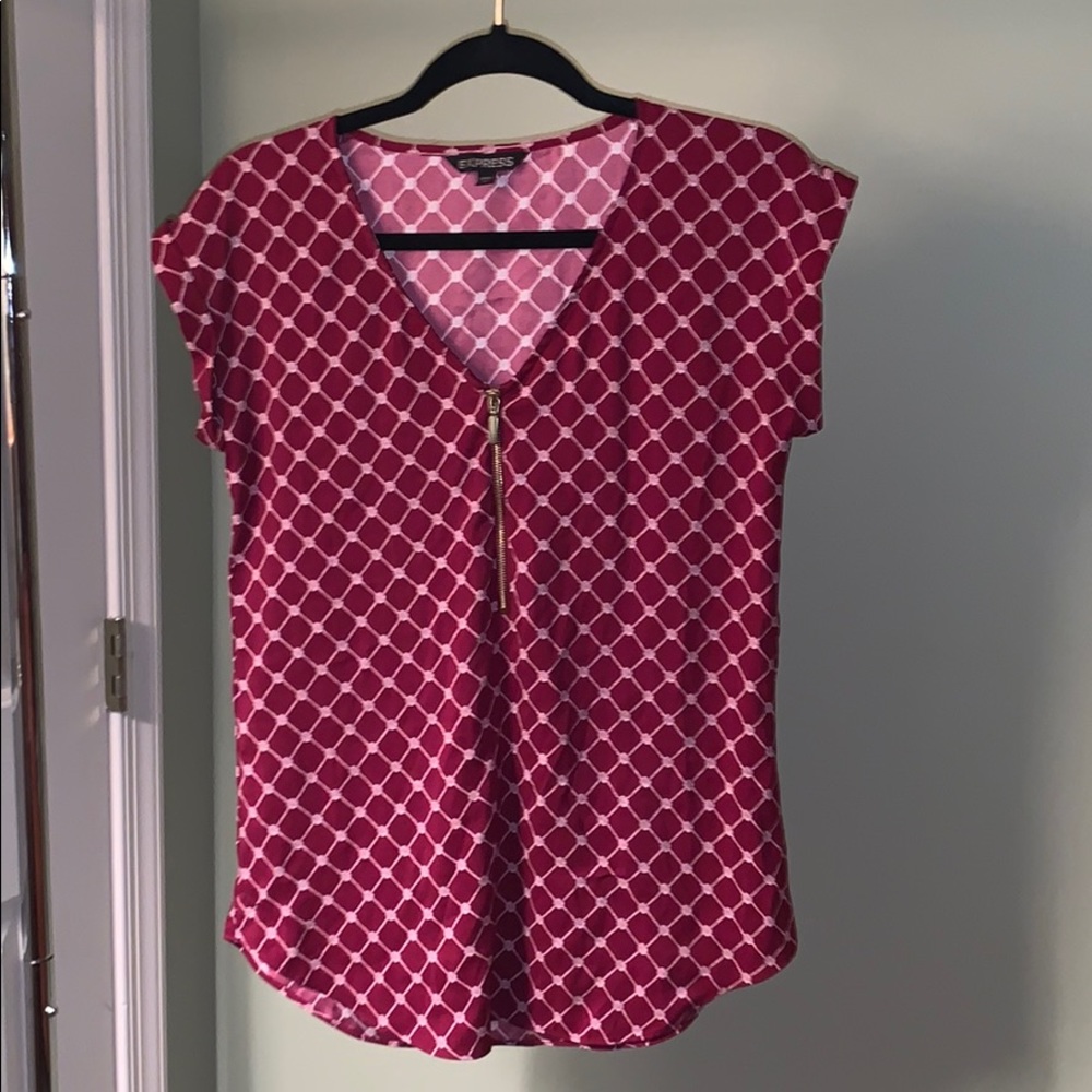 Red and white blouse